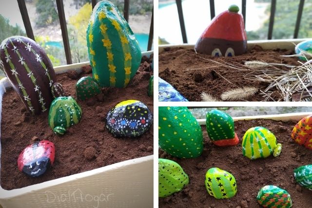 Pintar piedras para decorar el jardín o la terraza